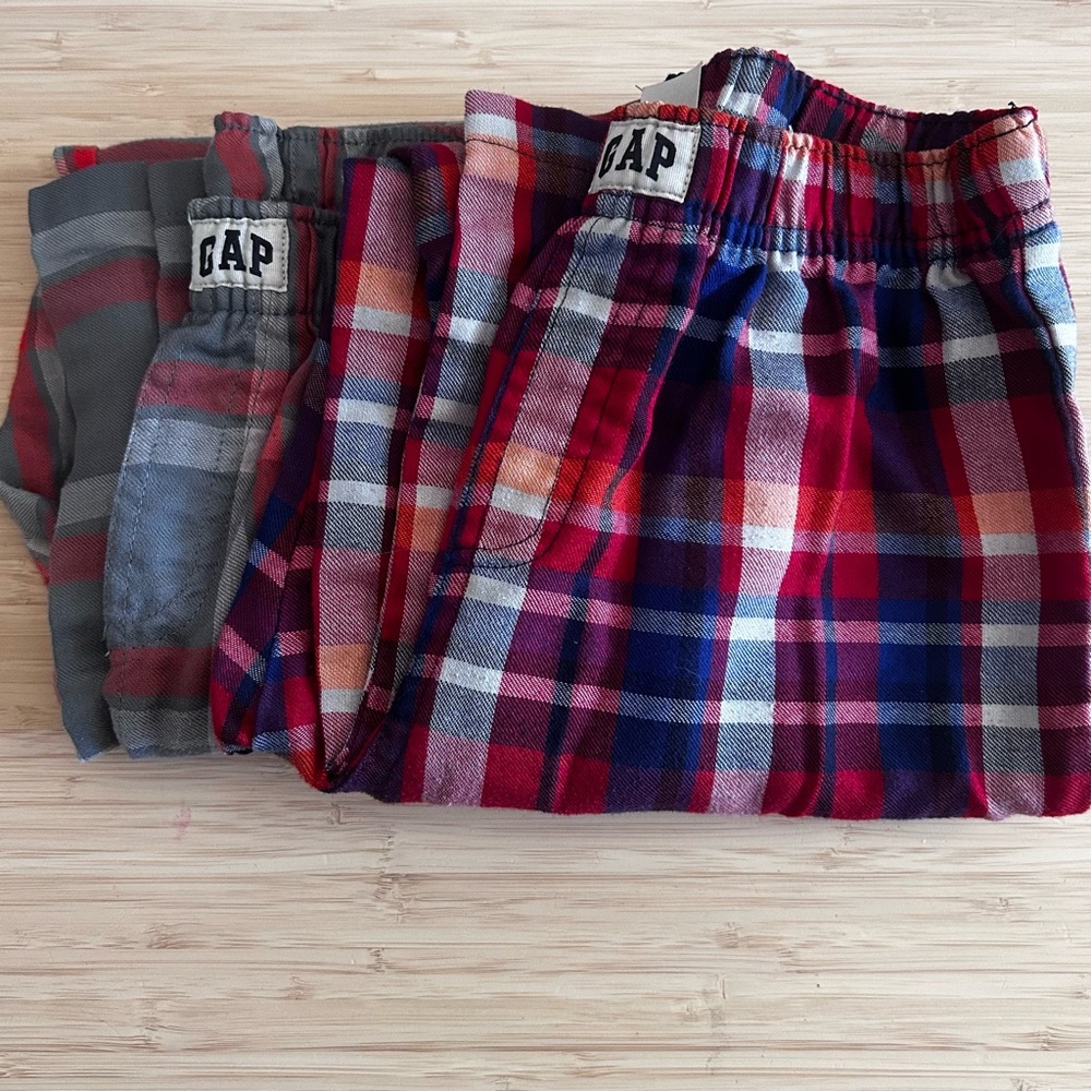 GAP flannel PJ pants 2pair (boys 8)
